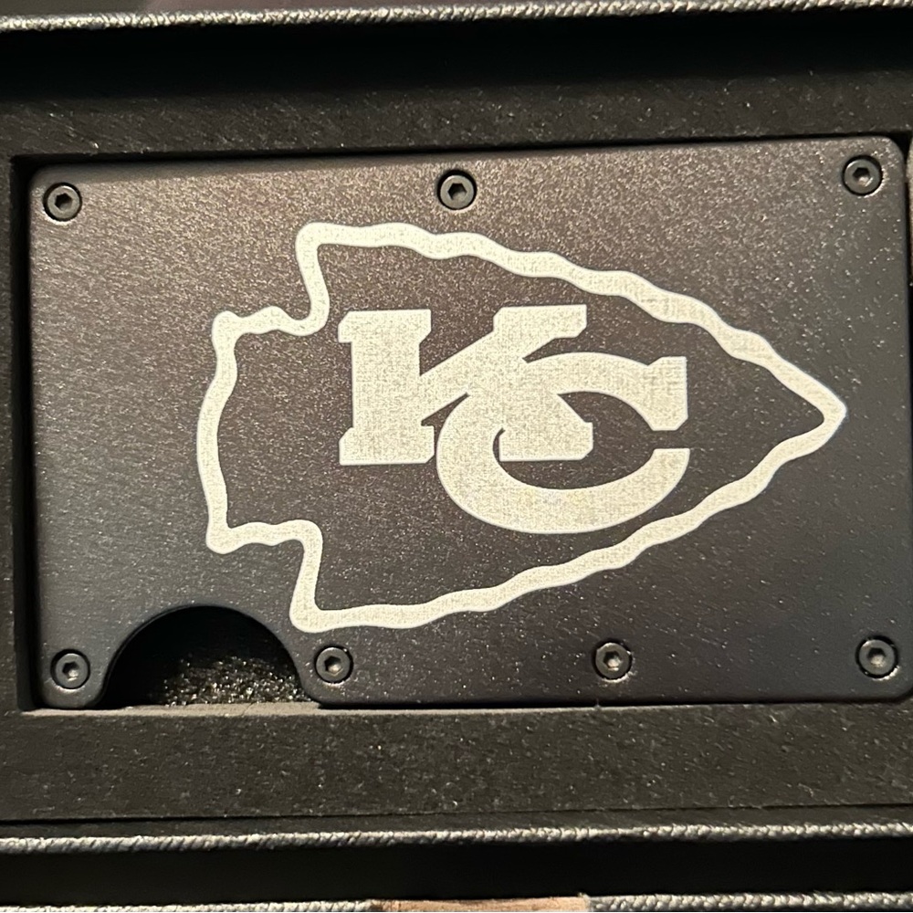 Black and Silver KC Logo Plate Wallet